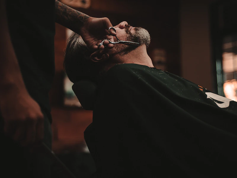 A barber at work